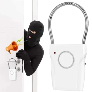 Door Handle Alarm 110dB Door Security Alarm with Adjustable Settings Alarm Equipment Battery Operated for Travel Hotel Security