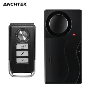 Anchtek 110db Loud Alarm Wireless Vibration Alarm with Remote Control, Anti-Theft Alarm Motorcycle Bike Vehicle Security Alarm, Doorbell, Emergency bell
