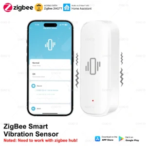 Smart Vibration  motion Sensor Shock Alarm Support Z2M